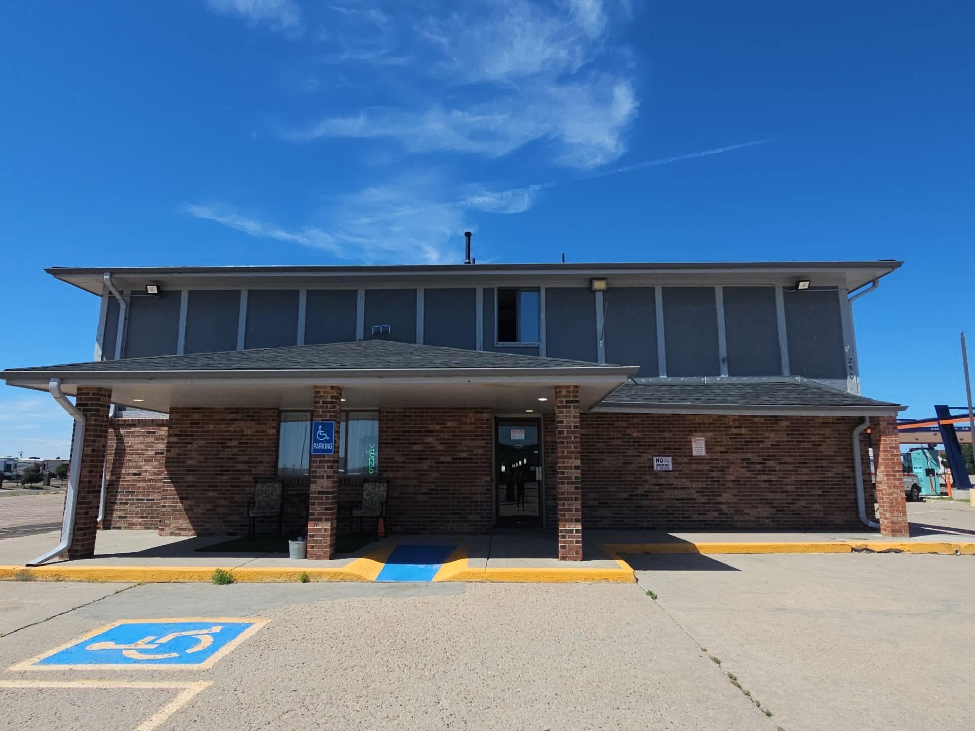 Brick commercial building before exterior painting